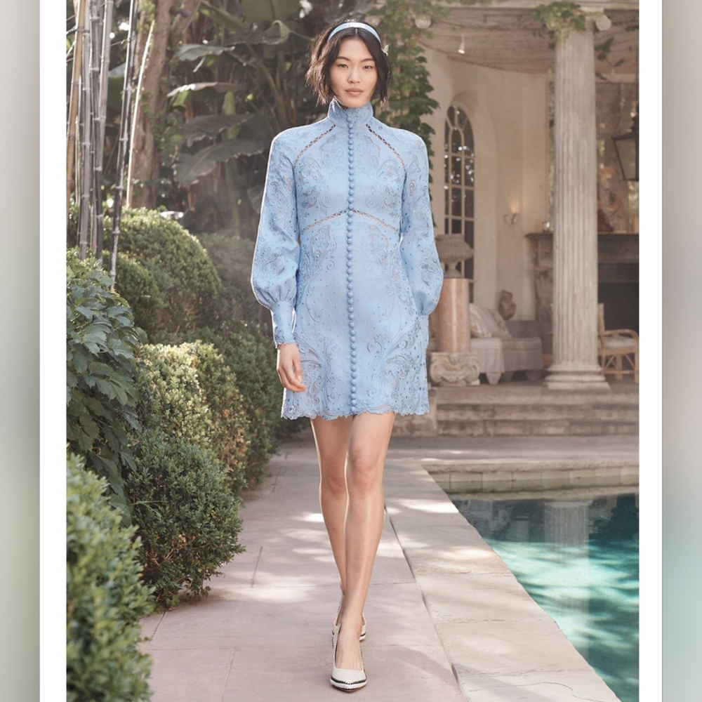 SOLD Please Do Not Buy ZIMMERMANN Wavelength Guipure Lace Mini Dress